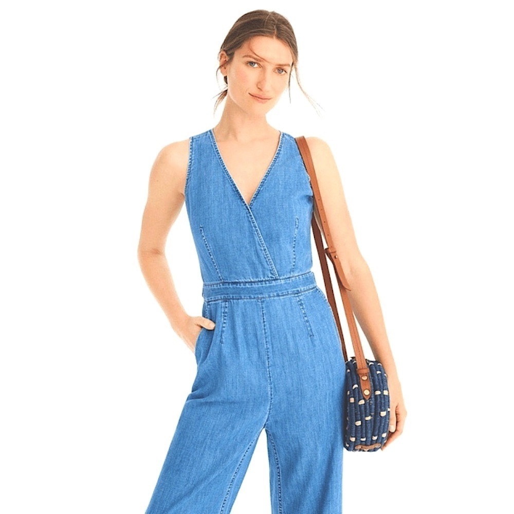 Point Sur wide leg tailored jumpsuit in Indigo size 2
